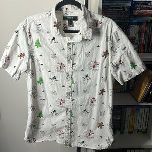 Christmas Men Forever 21 button down shirt